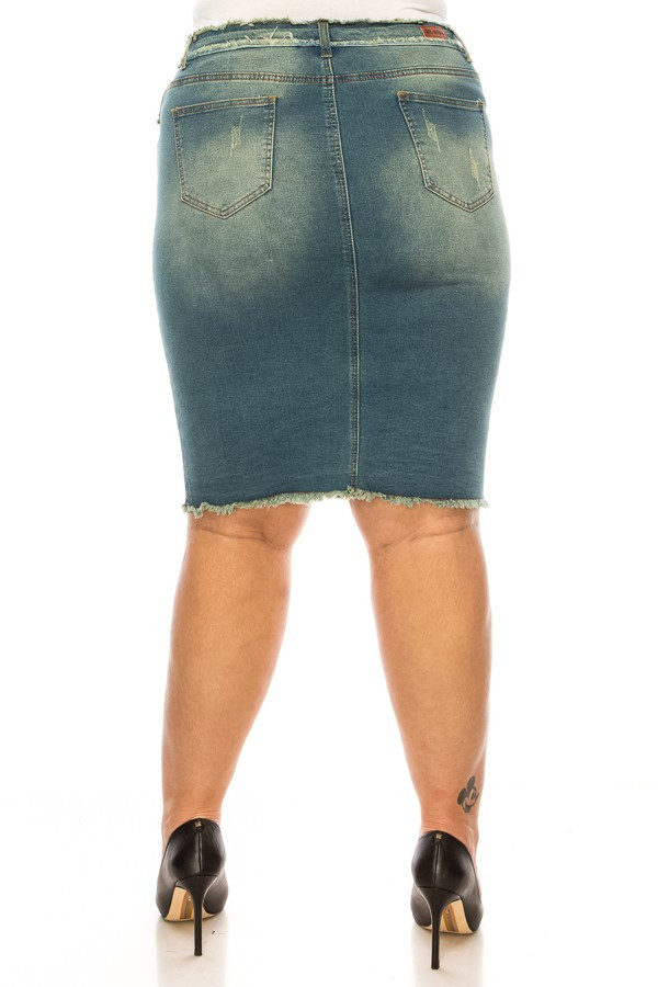 Denim Skirt Plus Size