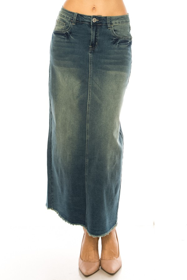 Denim Long Skirt