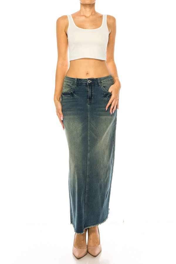 Denim Long Skirt