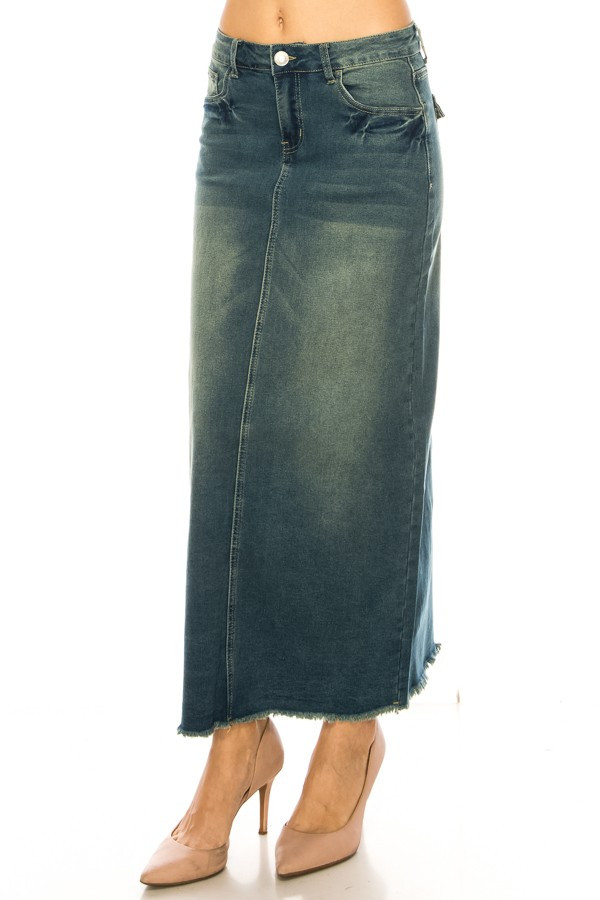 Denim Long Skirt