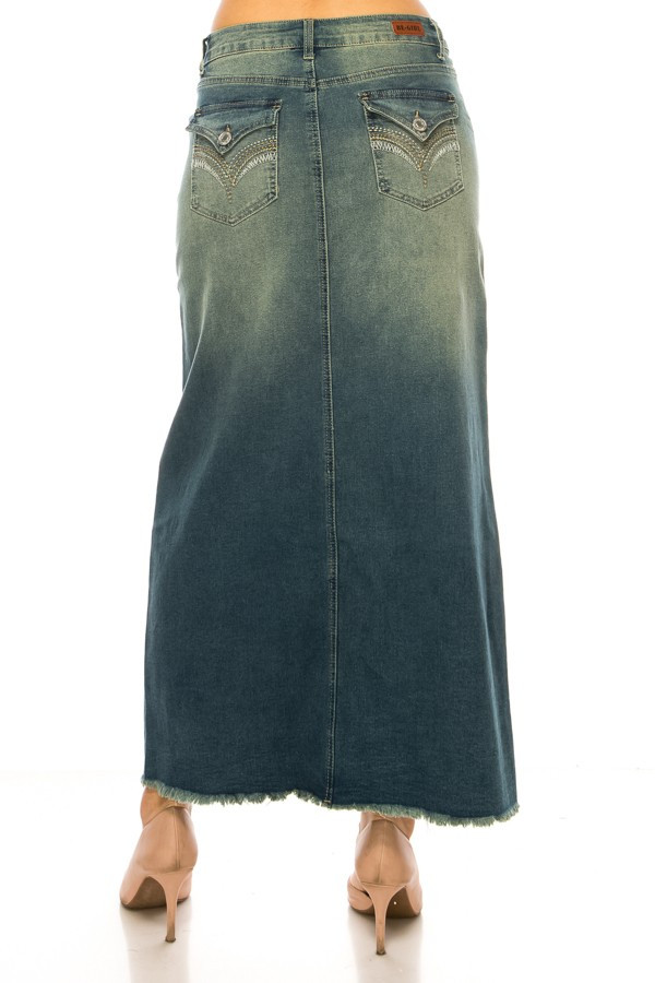 Denim Long Skirt