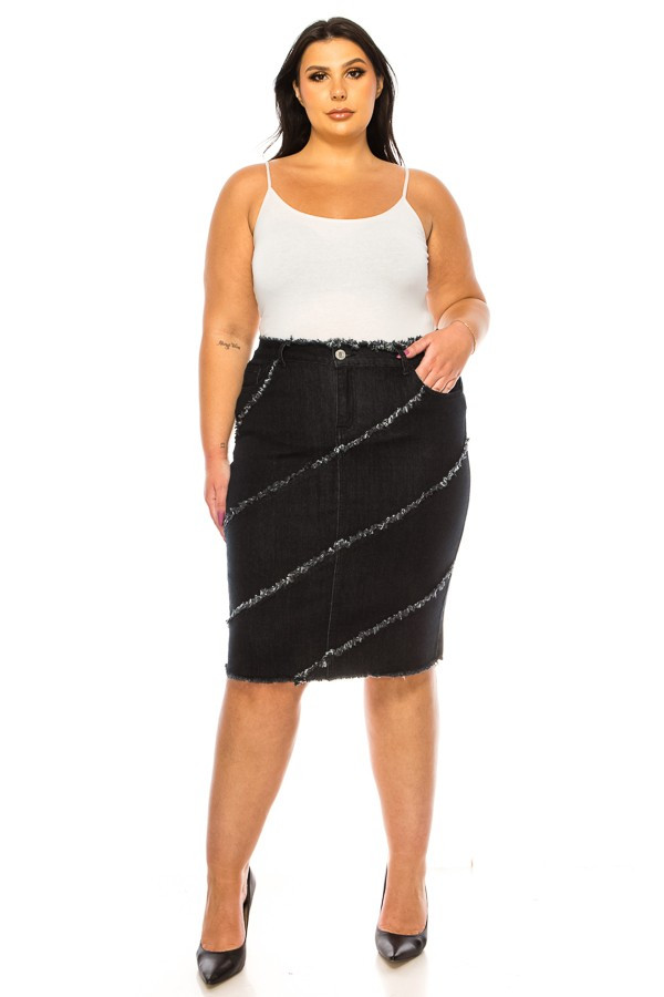 Denim Skirt Plus Size