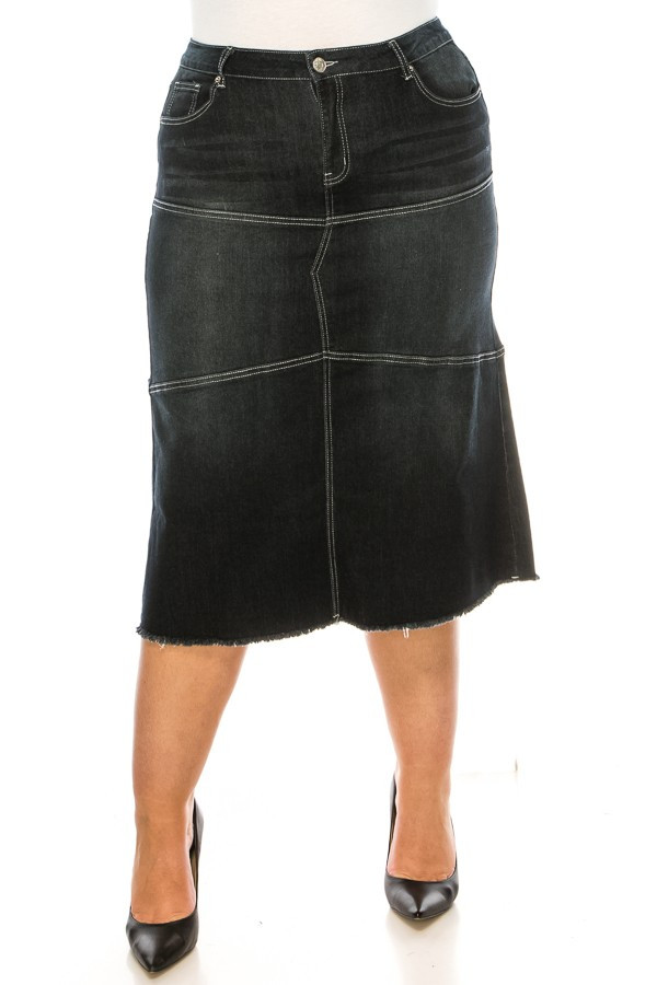 Denim Skirt Plus Size