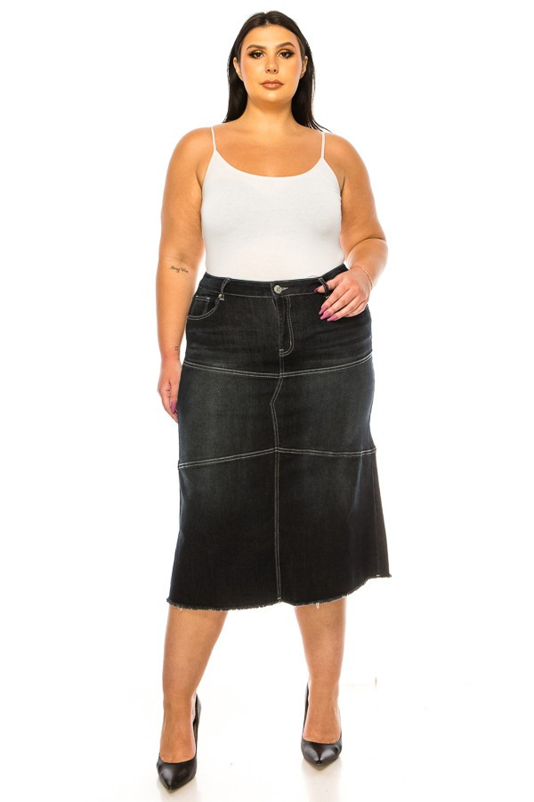 Denim Skirt Plus Size