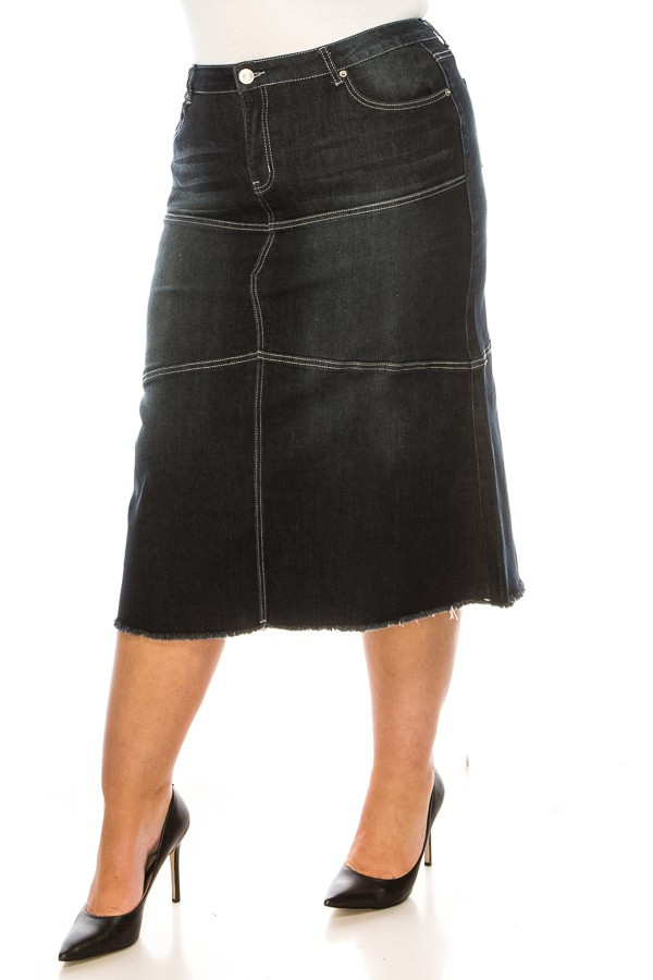 Denim Skirt Plus Size