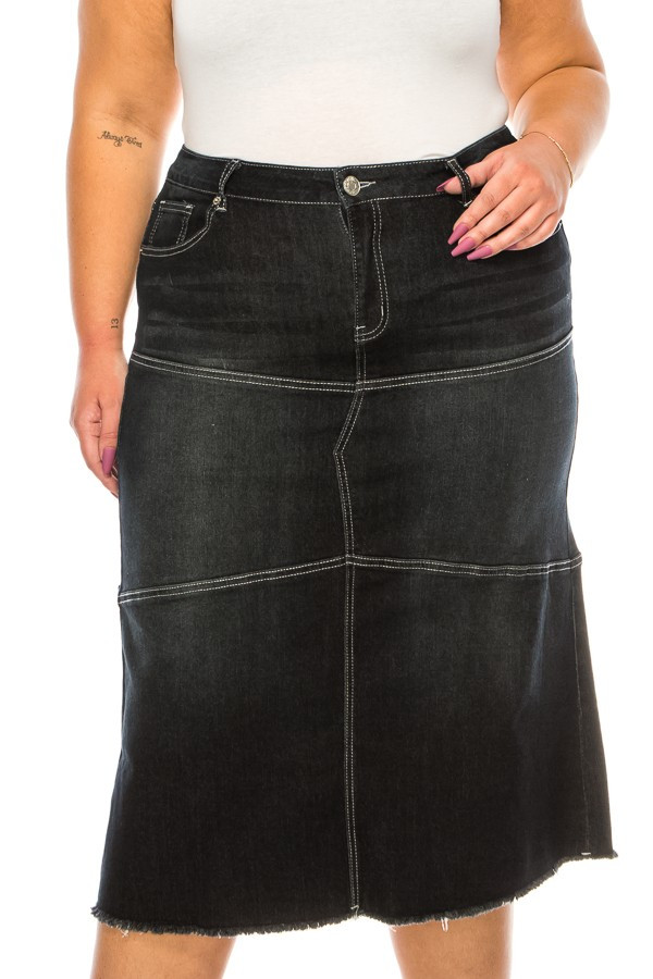 Denim Skirt Plus Size