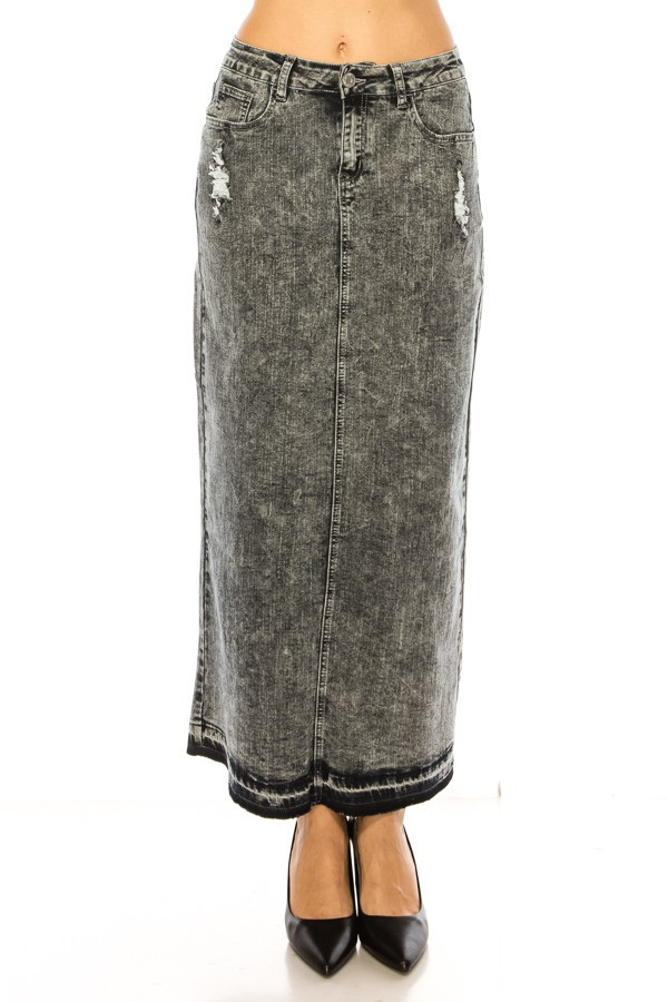 Denim Long Skirt