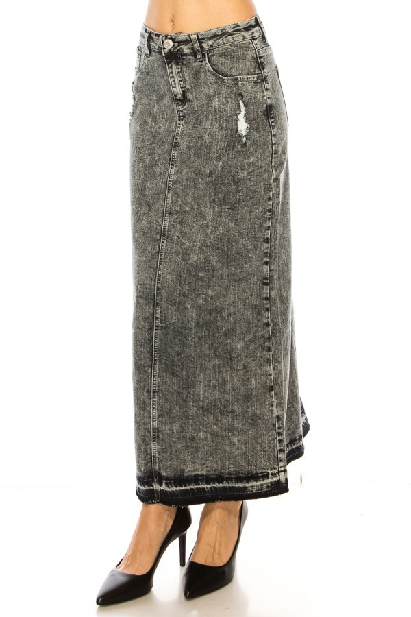 Denim Long Skirt