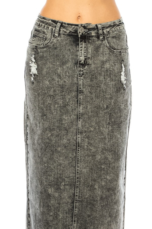 Denim Long Skirt