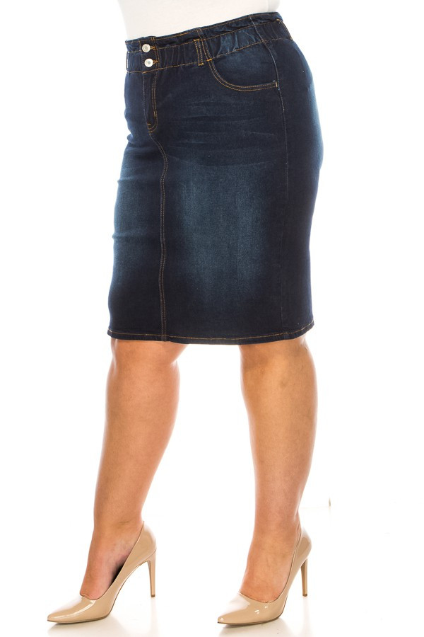 Denim Skirt Extended Plus Size