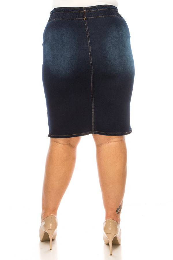 Denim Skirt Extended Plus Size