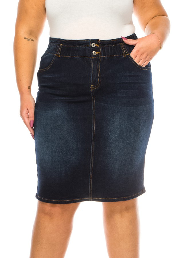 Denim Skirt Extended Plus Size