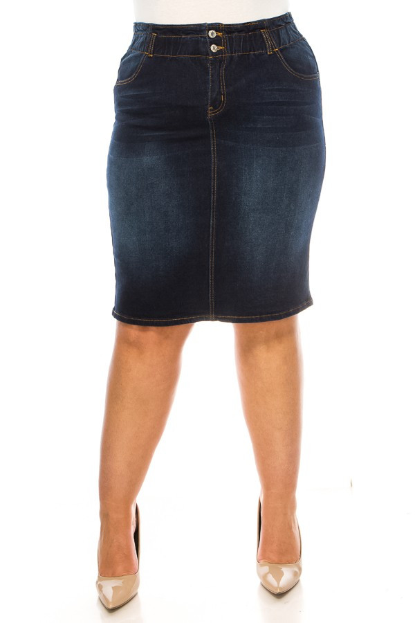 Denim Skirt Plus Size