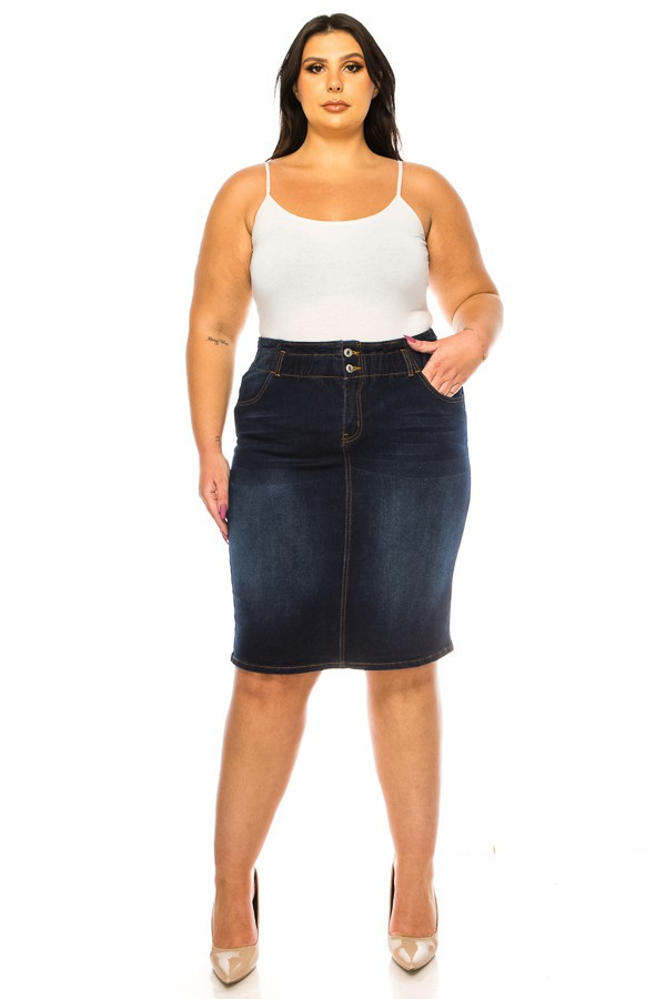 Denim Skirt Plus Size