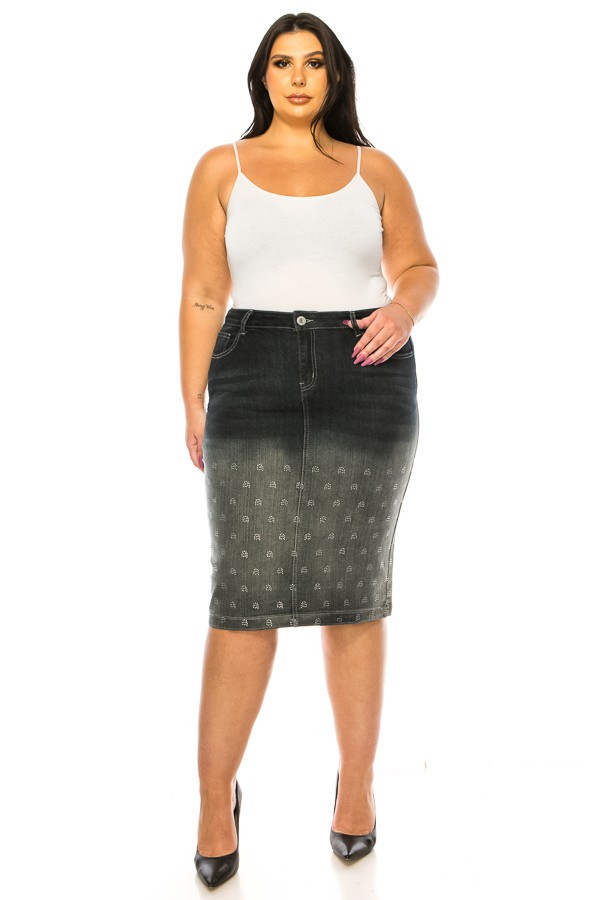 Denim Skirt Plus Size