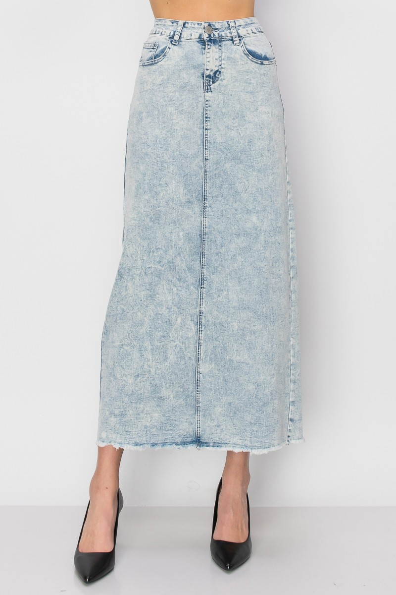Denim Long Skirt