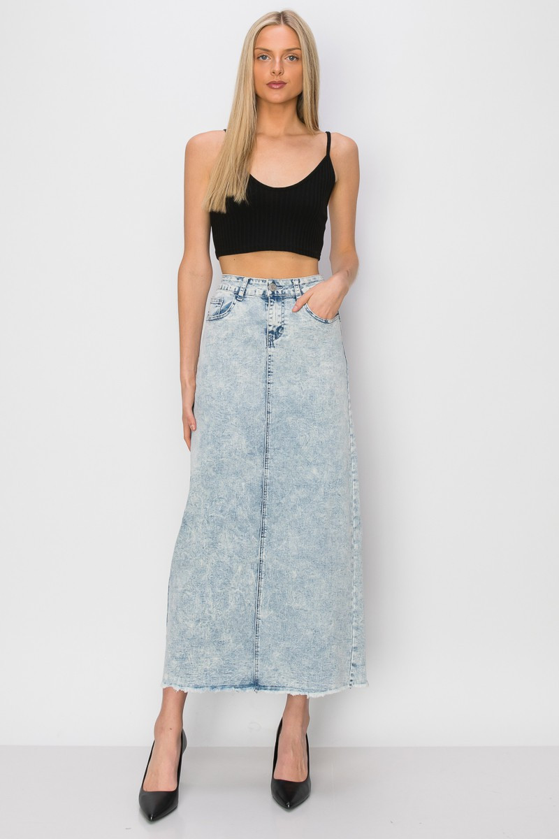 Denim Long Skirt