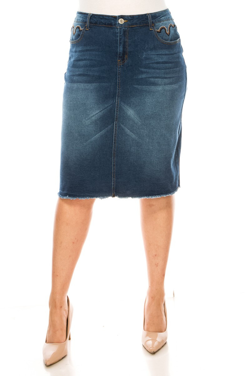 Denim Skirt Plus Size