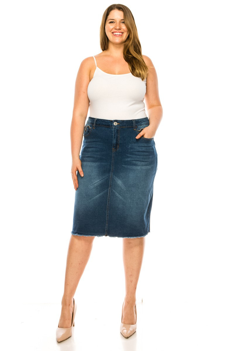 Denim Skirt Plus Size