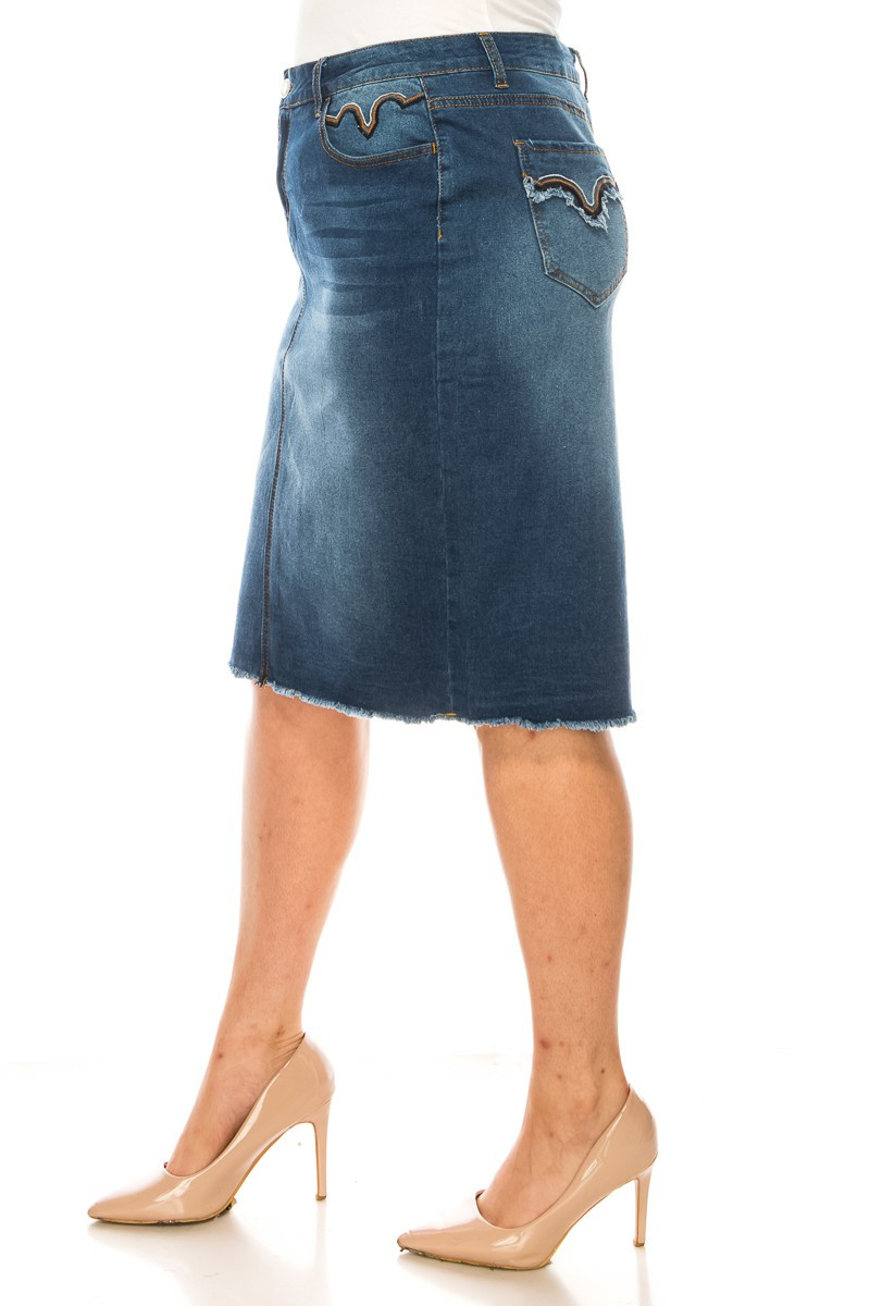 Denim Skirt Plus Size