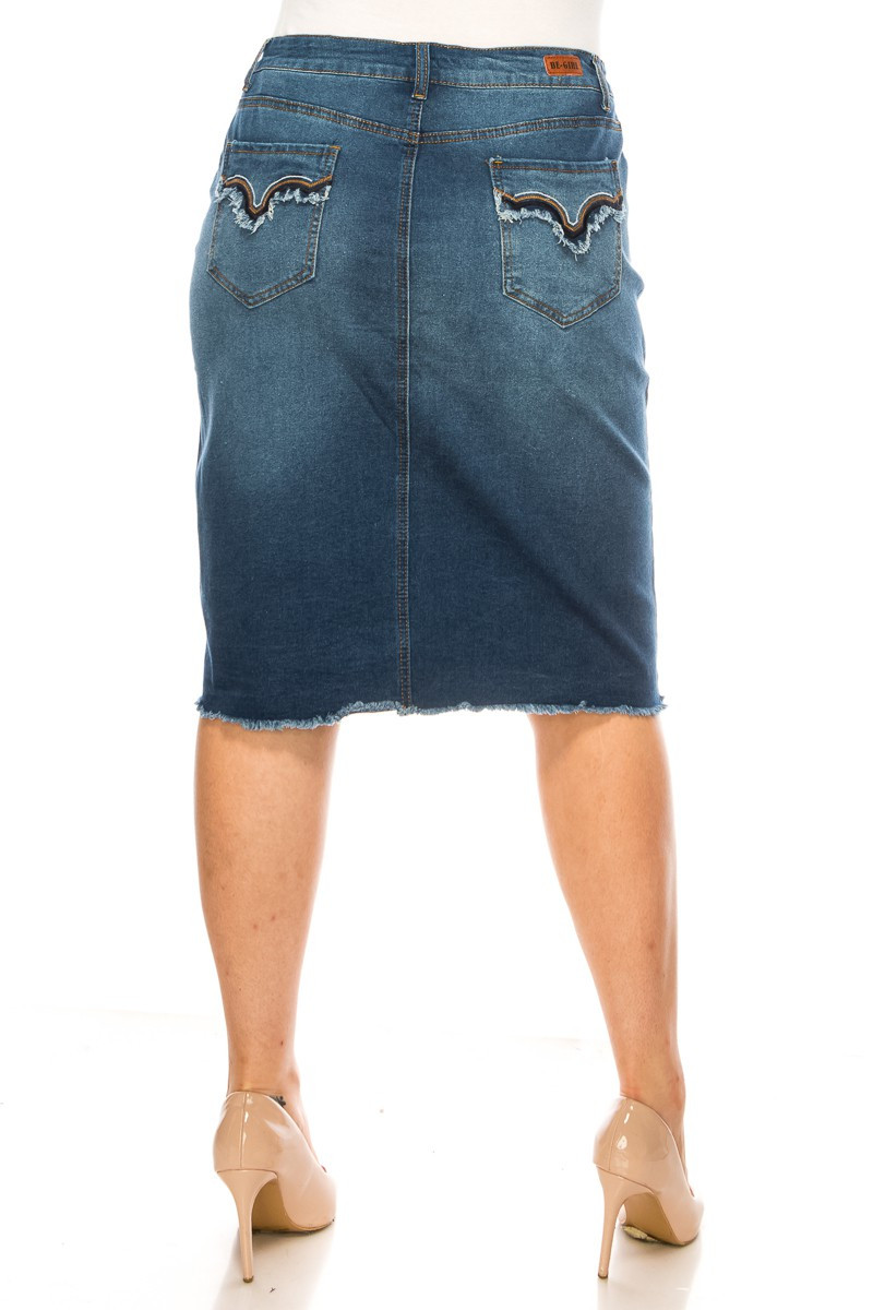 Denim Skirt Plus Size