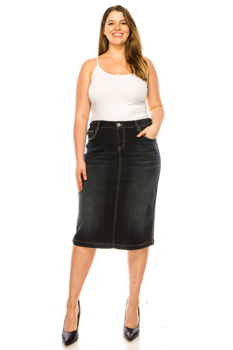 Denim Skirt Plus Size