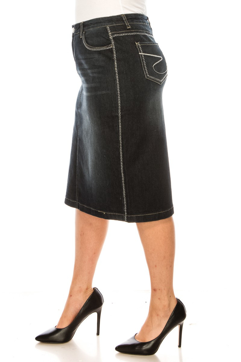 Denim Skirt Plus Size