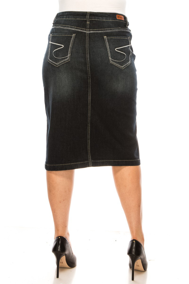 Denim Skirt Plus Size