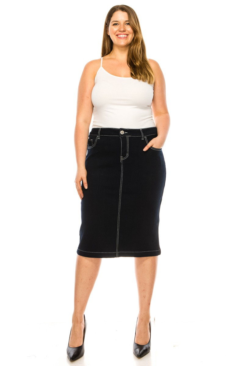 Denim Skirt Plus Size