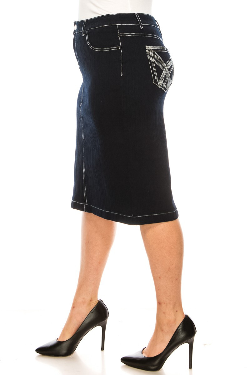 Denim Skirt Plus Size