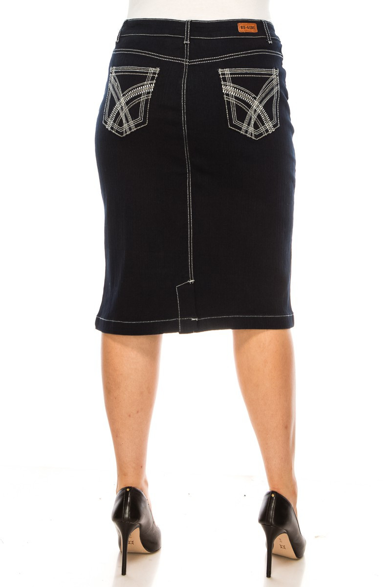 Denim Skirt Plus Size