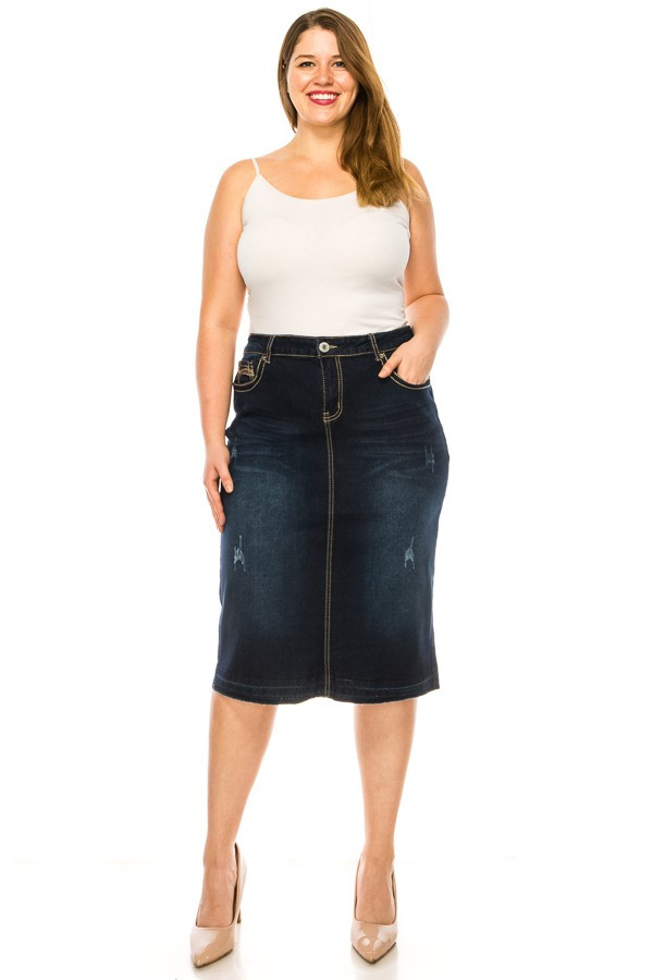 Denim Skirt Plus Size