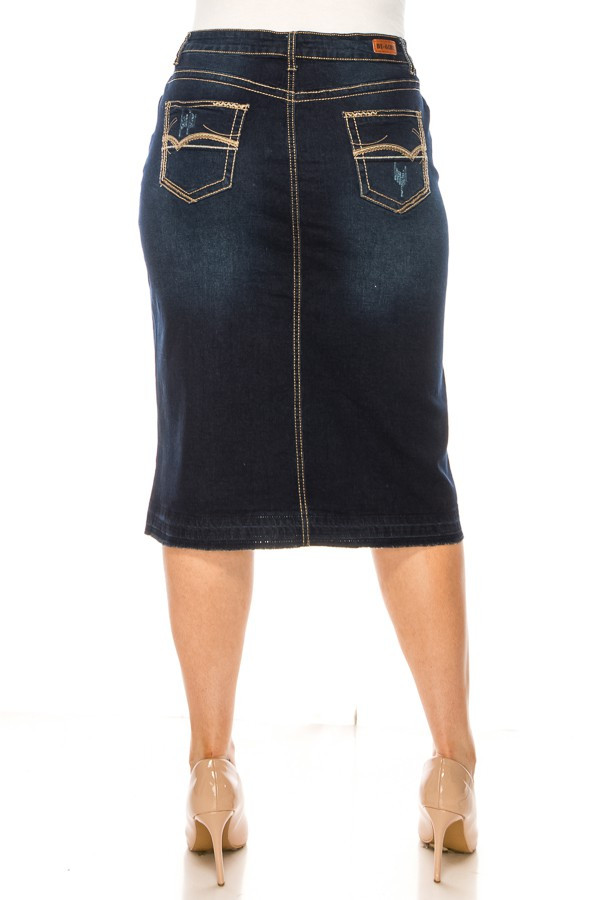 Denim Skirt Plus Size
