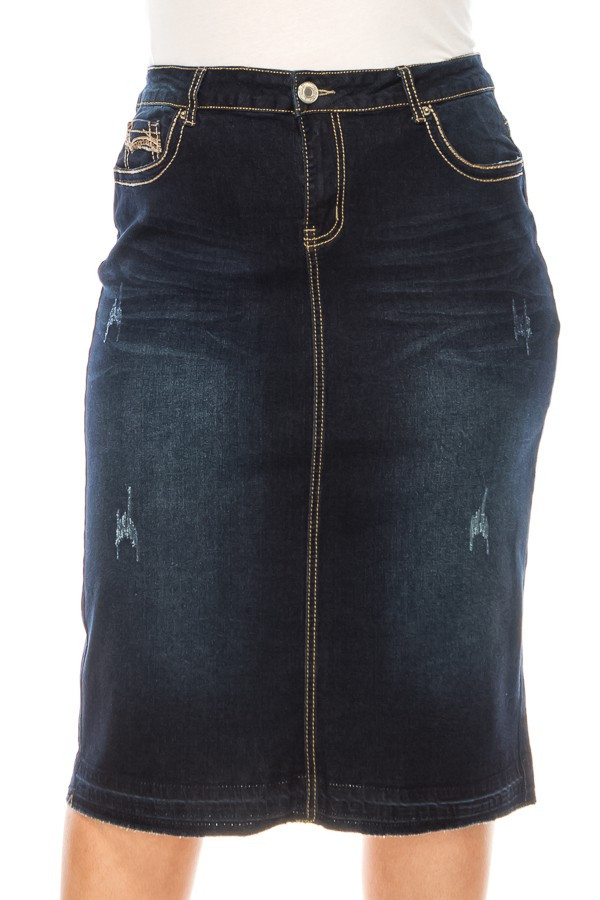 Denim Skirt Plus Size