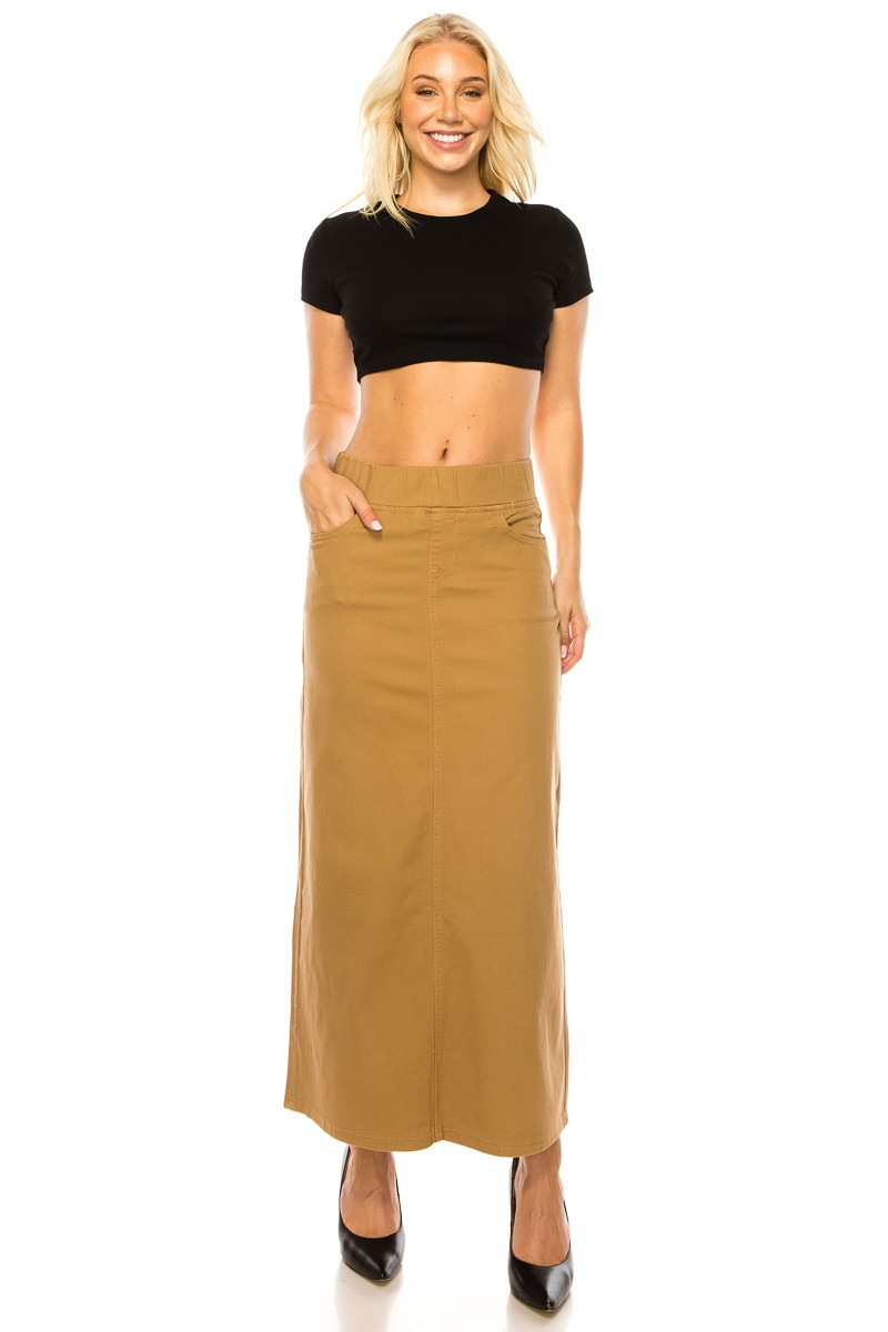 Denim Long Skirt