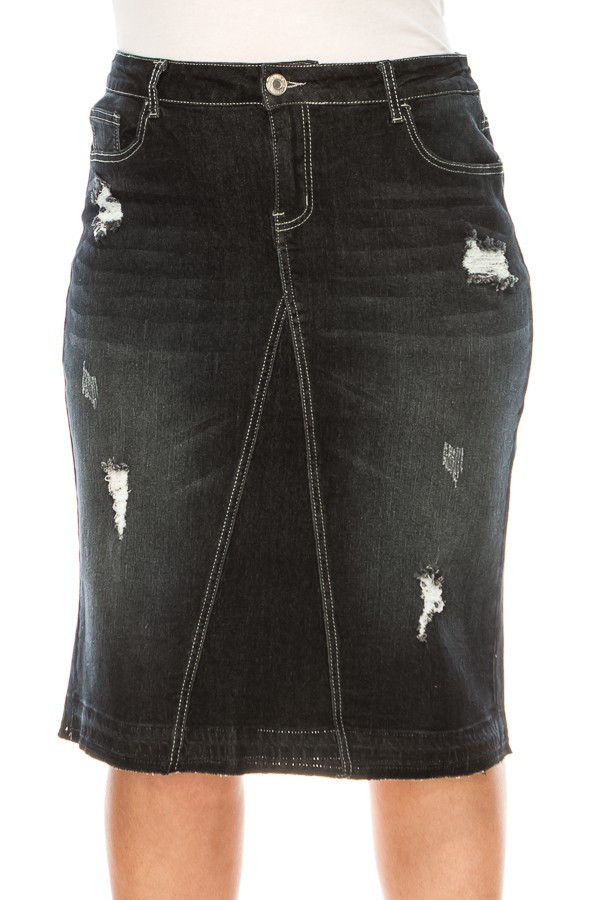 Denim Skirt Plus Size