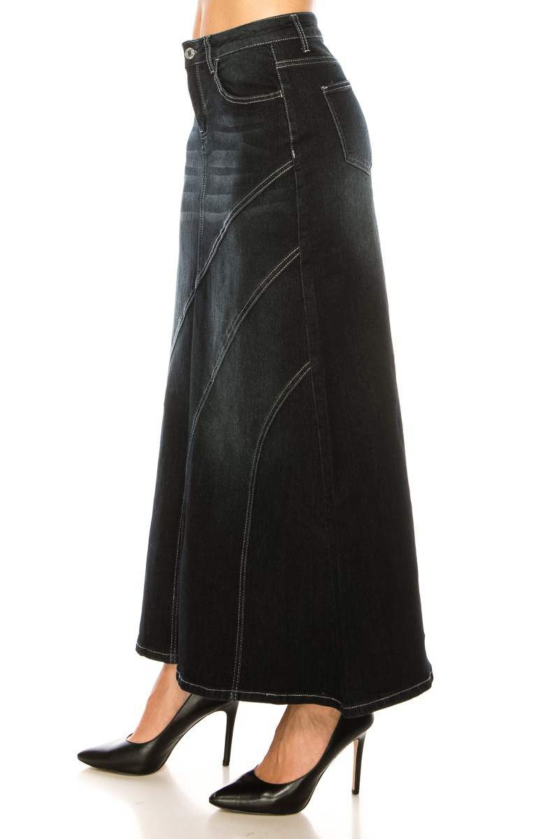 Denim Long Skirt
