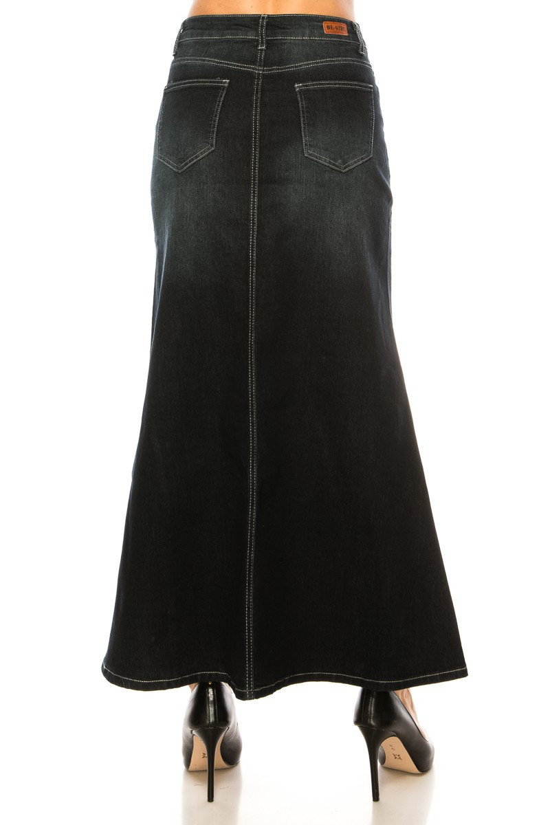 Denim Long Skirt