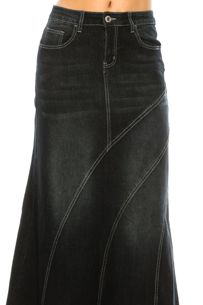 Denim Long Skirt