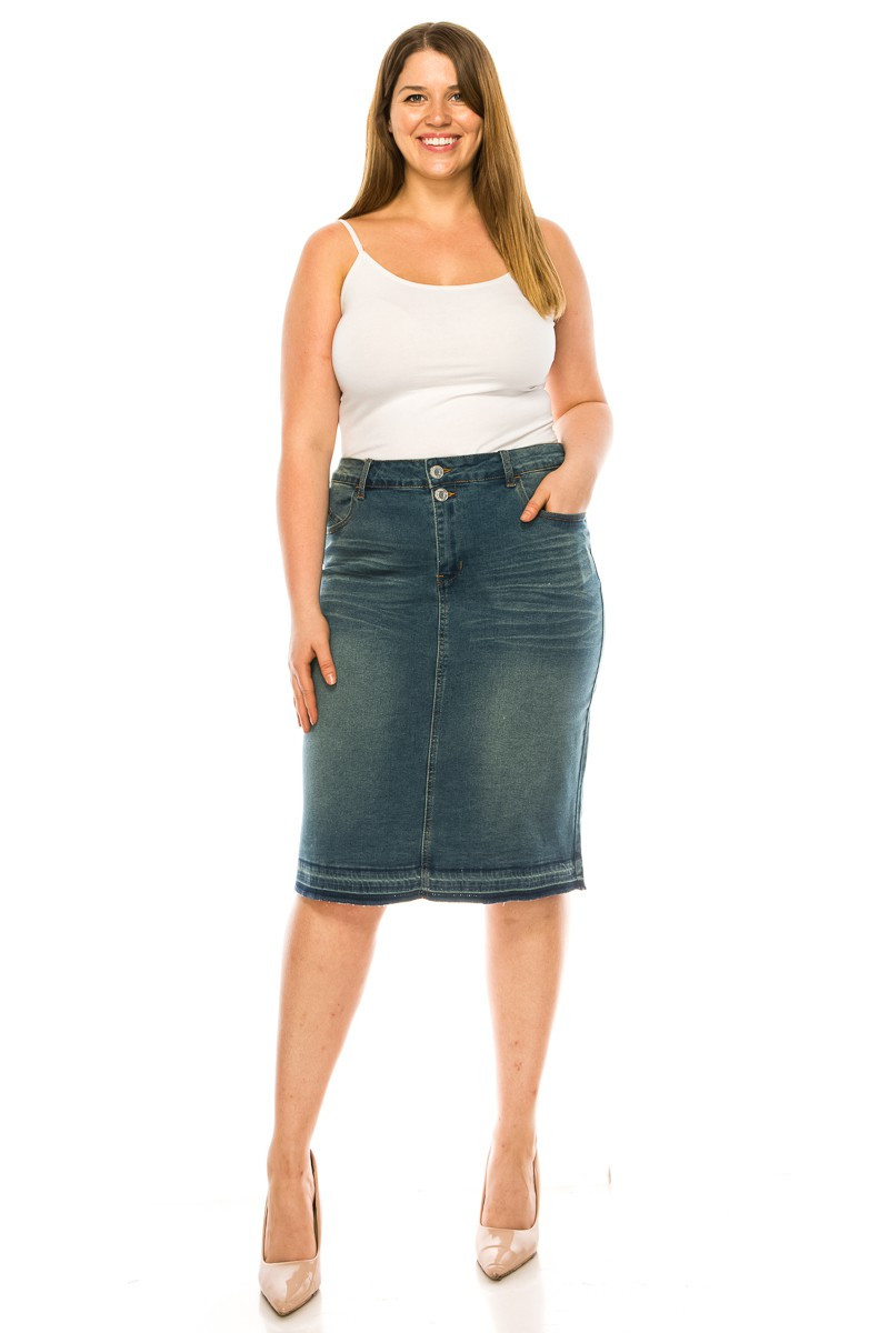 Denim Skirt Plus Size