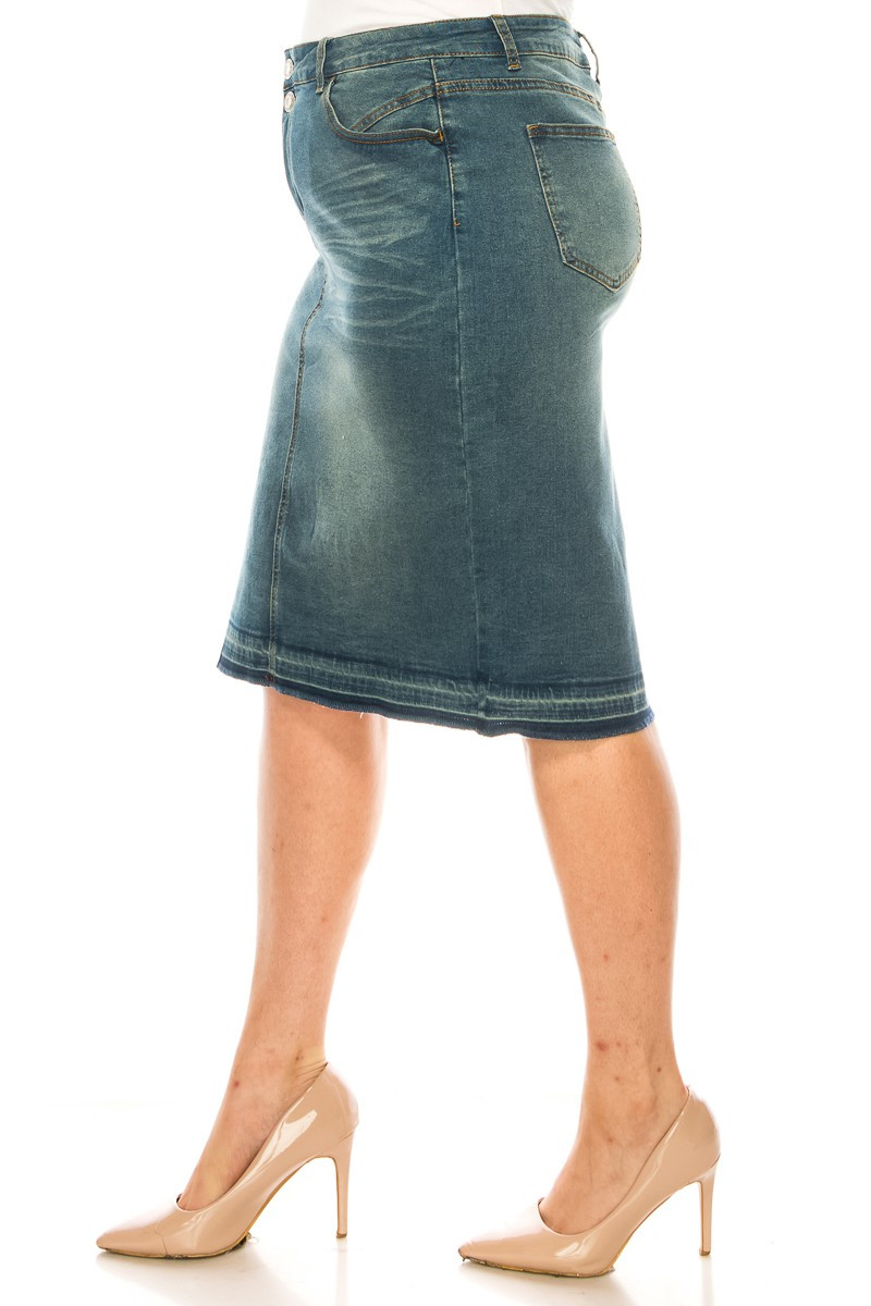 Denim Skirt Plus Size