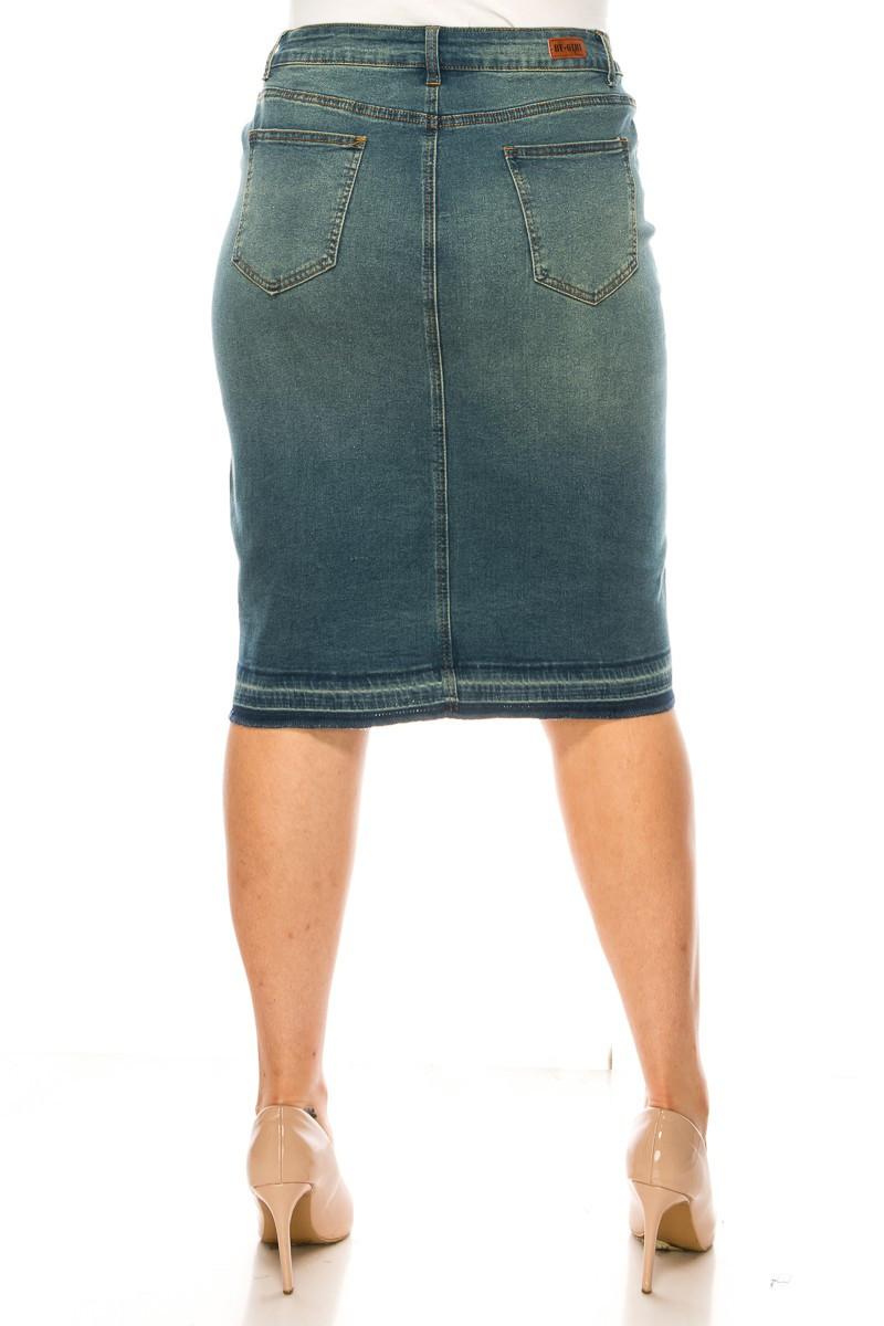 Denim Skirt Plus Size