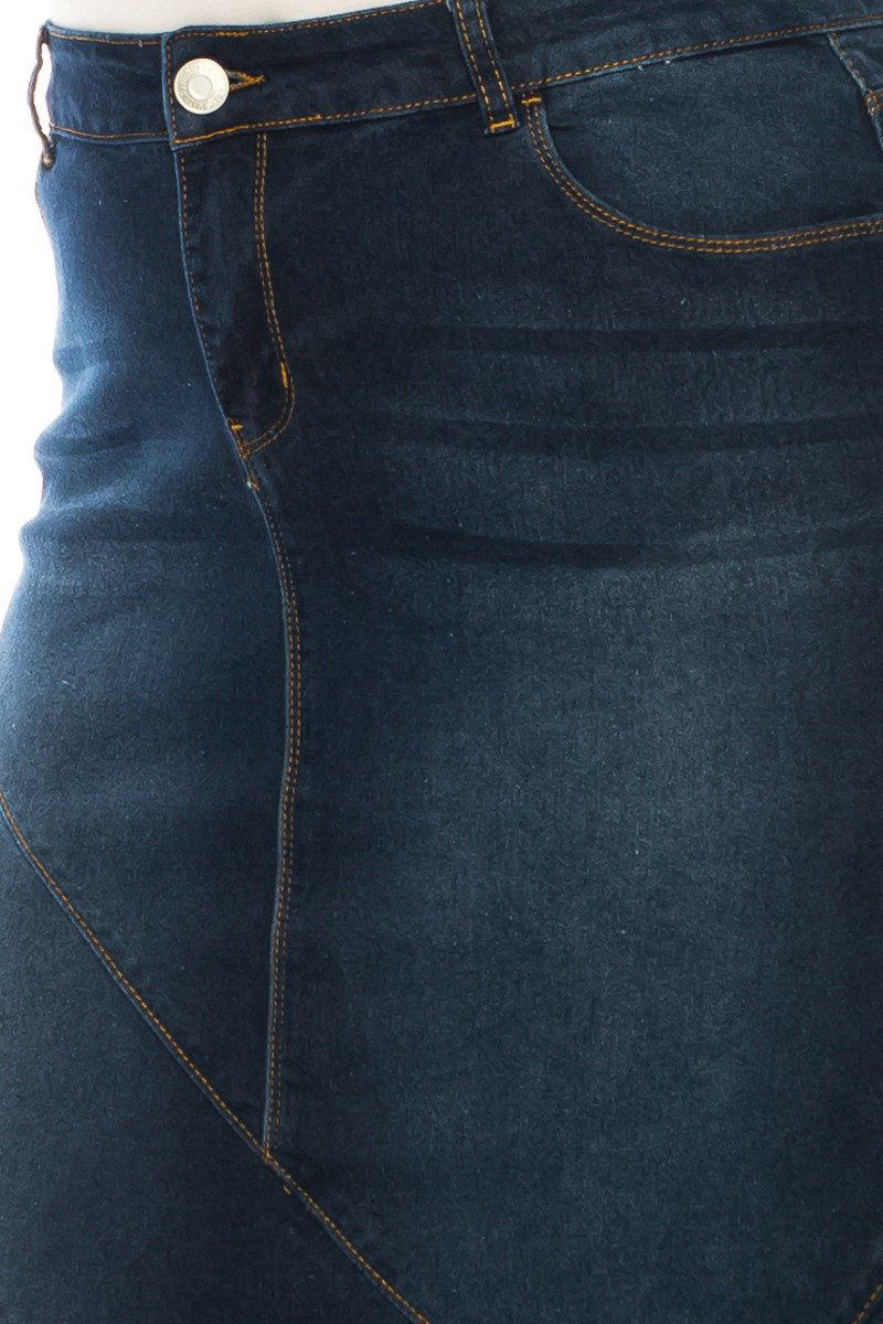 Denim Long Skirt Plus Size