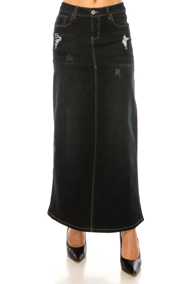 Denim Long Skirt