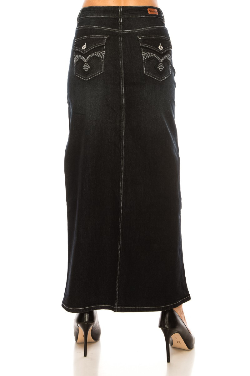 Denim Long Skirt