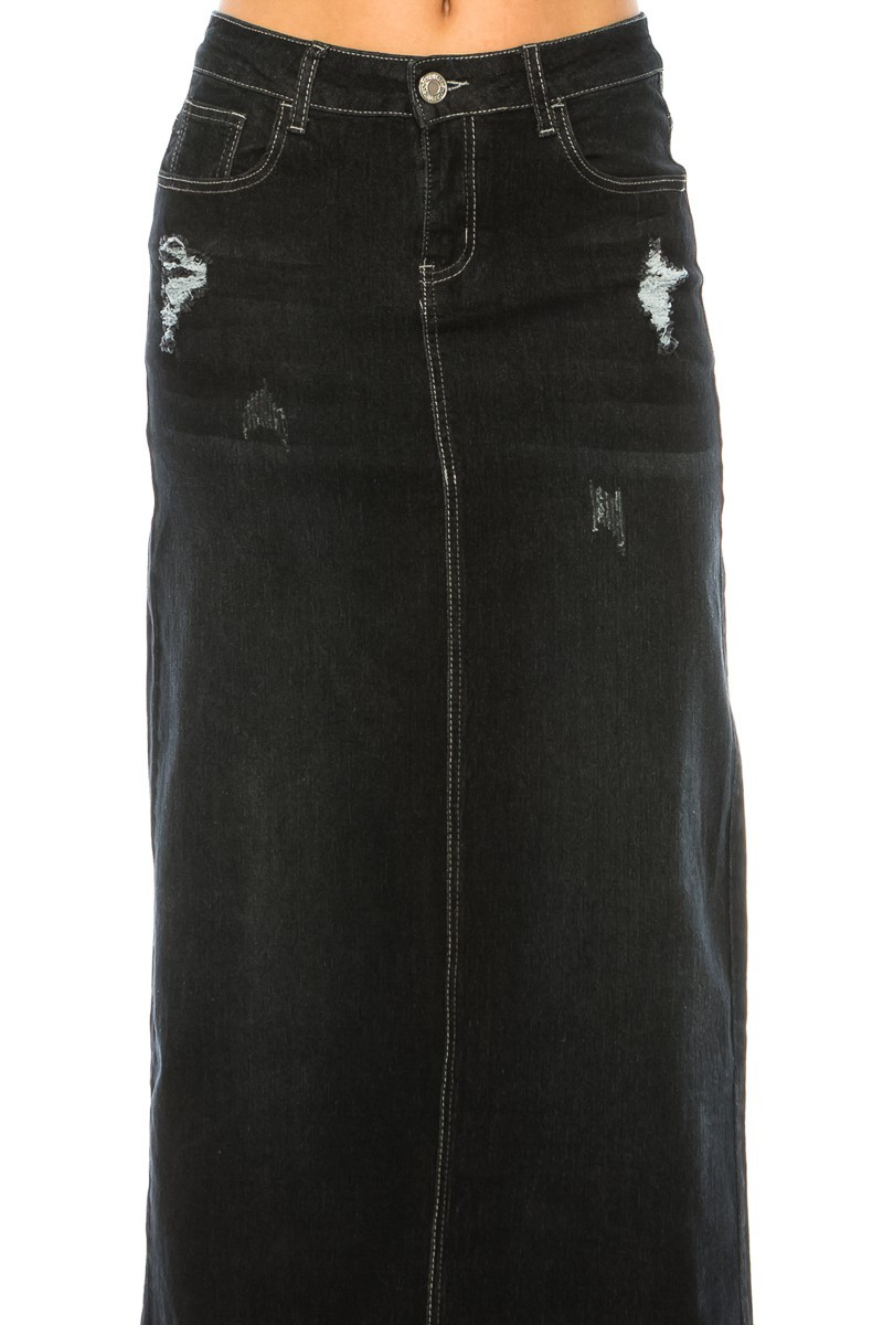 Denim Long Skirt