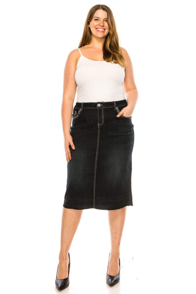 Denim Skirt Plus Size