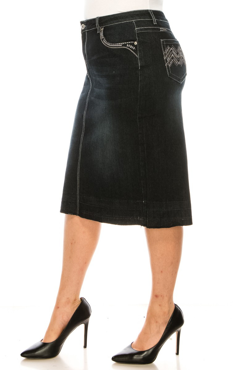 Denim Skirt Plus Size