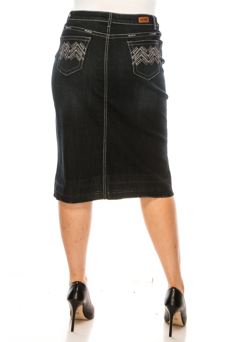 Denim Skirt Plus Size