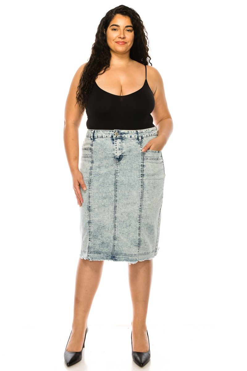 Denim Skirt Plus Size